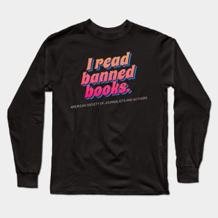 I Read Banned Books / Vintage Book Lover Geek Gift Retro Wave Long Sleeve T-Shirt